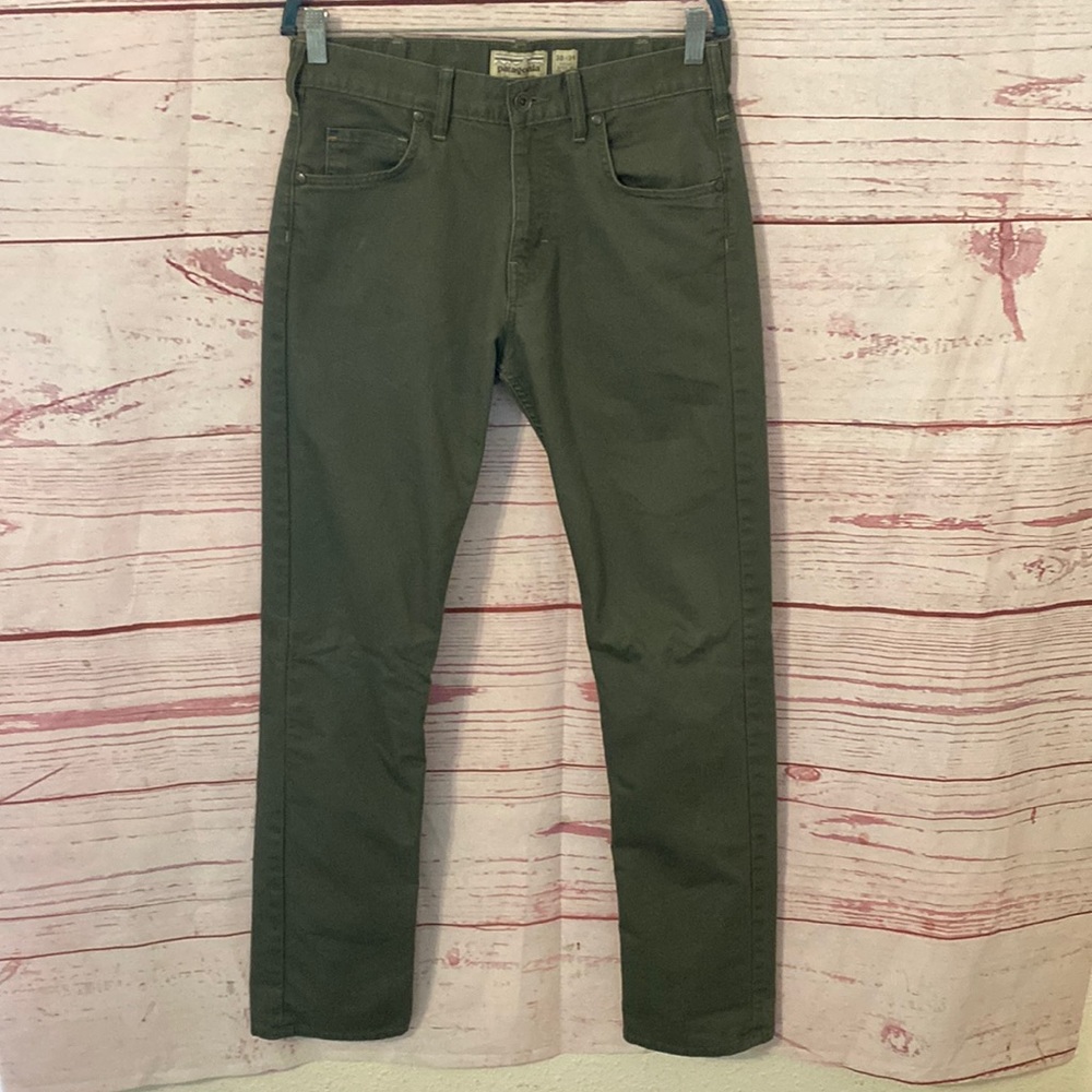 Patagonia green iron clad great pacific iron works straight leg pants